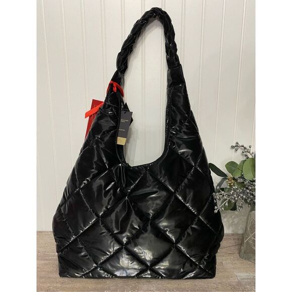 House of Harlow 1960 Quilted Puffer Tote Bag Purse Set - Picture 2 of 7